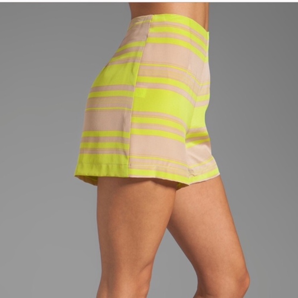 Amanda Uprichard - Stripe high-waisted shorts